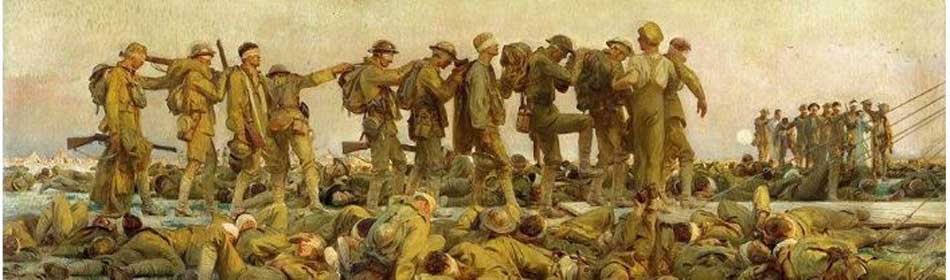 John Singer Sargent - Gassed, 1918 - Oil on canvas - (on display at Imperial War Museum, London, UK) in the Sellersville, Bucks County PA area